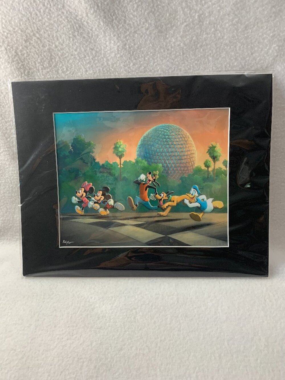 2026 Disney Parks Rob Kaz RunDisney Race To The Finish Mickey Goofy 14x11” Print